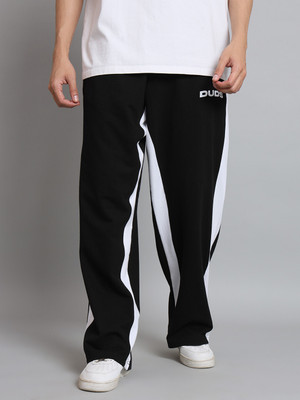 WEARDUDS Colorblock Men Black Track Pants