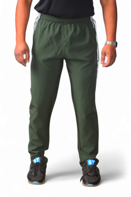 ZAINFIT Solid Men Green Track Pants