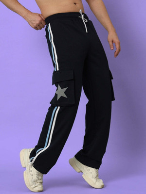 WEARDUDS Self Design Men Dark Blue Track Pants
