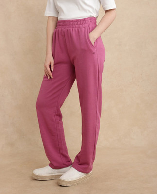 RAREISM Solid Women Pink Track Pants