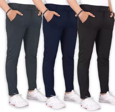 SUMITGARMENT Solid Men Black, Blue, Grey Track Pants