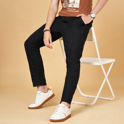 Urban Ranger by Pantaloos Solid Women Black Track Pants