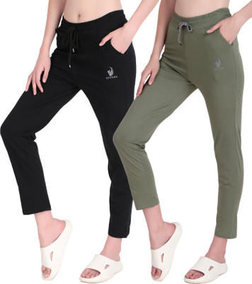 STYOXA Solid Women Black, Green Track Pants