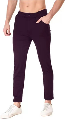 HardForce Solid Men Maroon Track Pants
