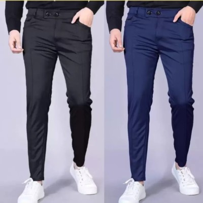 SUMITGARMENT Solid Men Black, Blue Track Pants