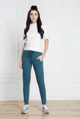 VAN HEUSEN Athleisure Smart Tech+ And Easy Stain Release Solid Women Blue Track Pants