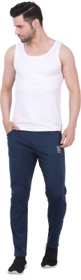 Breezly Solid Men Dark Blue Track Pants