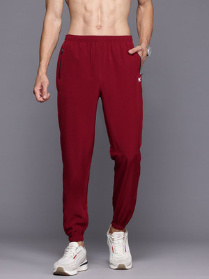 HRX by Hrithik Roshan Solid Men Maroon Track Pants