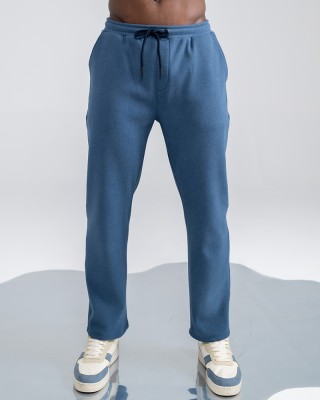 EDRIO Solid Men Blue Track Pants