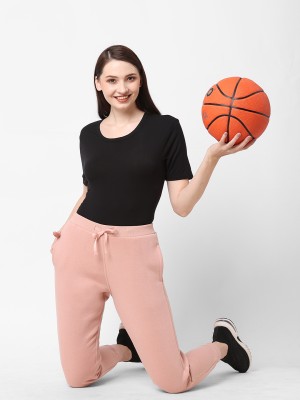 SWEET DREAMS Solid Women Pink Track Pants