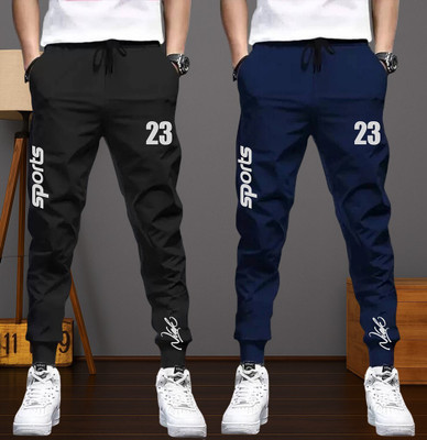 Conway Printed Men Black, Blue Track Pants