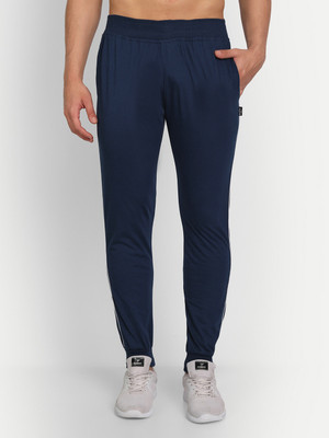 Zeffit Solid Men Blue Track Pants