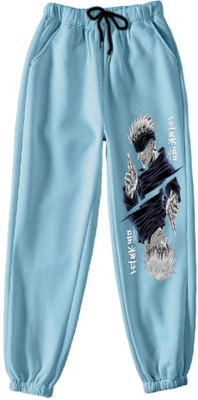 Shayash Graphic Print Men Light Blue Track Pants