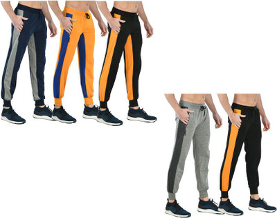 Indistar Solid Men Multicolor Track Pants