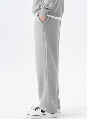 Dockstreet Striped Men Grey Track Pants