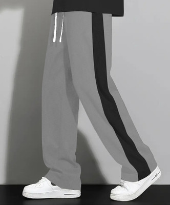 KAJARU Solid Men Grey Track Pants