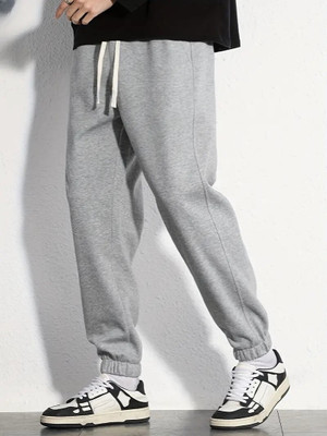 Daphne Maurier Loose Fit Men Grey Trousers