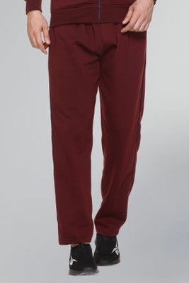 GODFREY Solid Men Maroon Track Pants