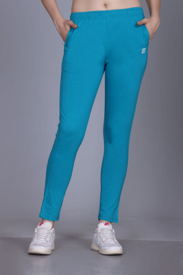 BILBURY Solid, Printed Women Light Blue Track Pants