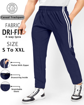Brucella Solid Men Blue Track Pants