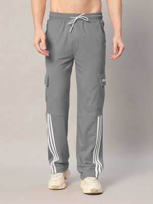 WEARDUDS Self Design, Striped Men Grey Track Pants