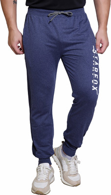 STARFOX Solid Men Blue Track Pants