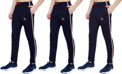 Golazo Solid Men Blue Track Pants