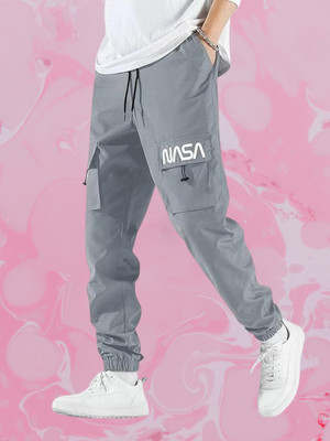 Kesaria Textile Self Design Men Grey Track Pants