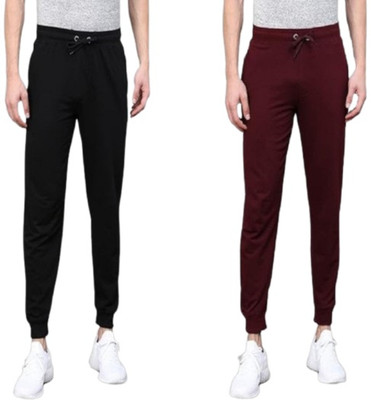 AR 9 Solid Men Black, Brown Track Pants