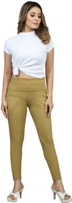 RHEY Self Design Women Brown Track Pants