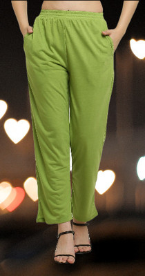 elegance redefined Solid Women Light Green Track Pants