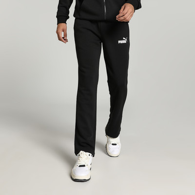 PUMA Solid Men Black Track Pants