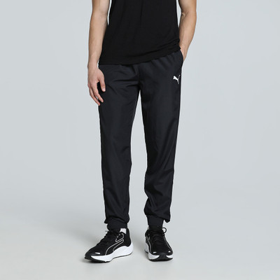 PUMA Solid Men Black Track Pants