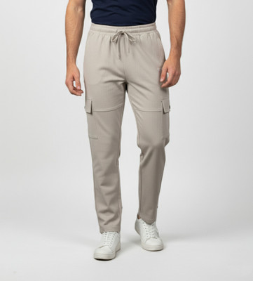 RYTONZ Solid Men Beige Track Pants