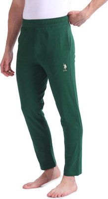 U.S. POLO ASSN. Solid Men Green Track Pants