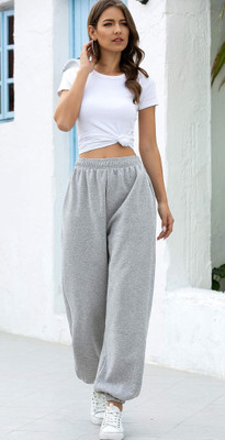 Dockstreet Self Design Women Grey Track Pants