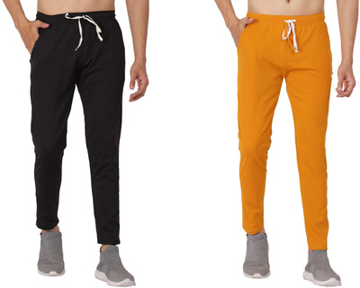 ATIMUNA Solid Men Black, Blue Track Pants