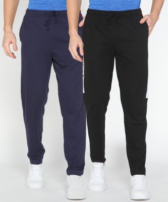 CHROMOZOME Solid Men Black, Dark Blue Track Pants