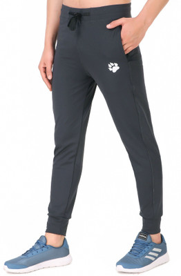 Wolf Runner Solid Men Grey Track Pants