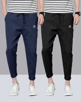 EyeBogler Solid Men Blue, Black Track Pants
