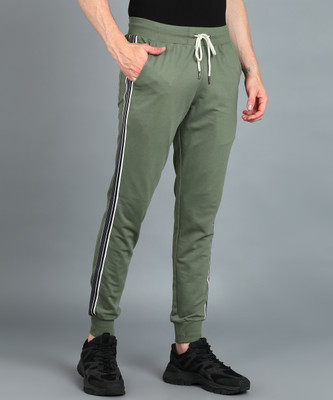 Alan Jones Solid Men Dark Green Track Pants