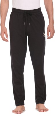 U.S. POLO ASSN. Solid Men Black Track Pants