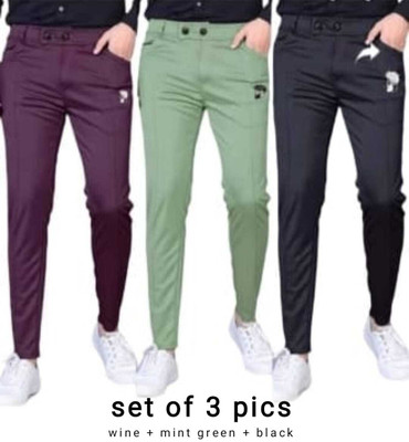 Navaso Solid Men Multicolor Track Pants