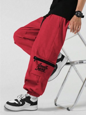 TRIPR Printed Men Red Track Pants