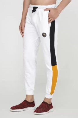 Wrath Colorblock Men White Track Pants