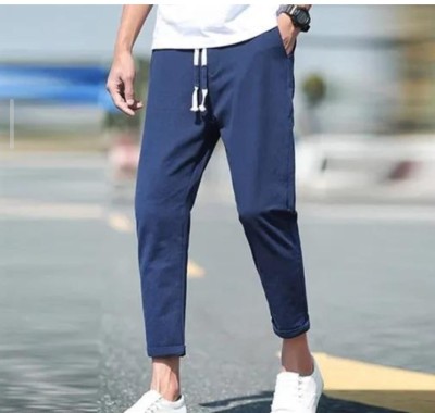 AlamTshirt Solid Men Blue Track Pants