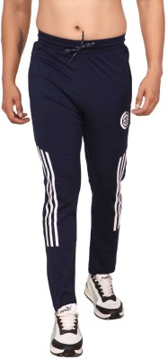 Saurya S prime Striped Men Dark Blue Track Pants