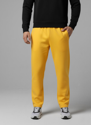 MACK JONNEY Solid Men Yellow Track Pants