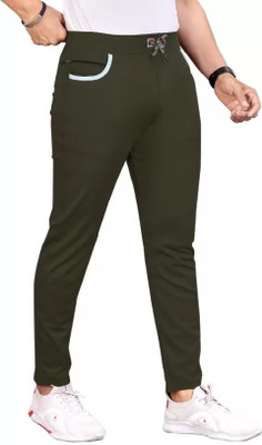 DEVICE OF HOVID FASHION Solid Men Dark Green Track Pants