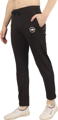 rigos Solid Men Black Track Pants